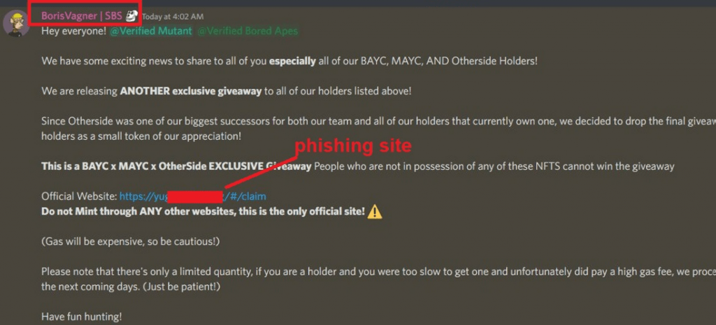 Bored Ape Yacht Club Discord Was Briefly Compromised as Phishing Attacks  Targeting NFT Holders Continue