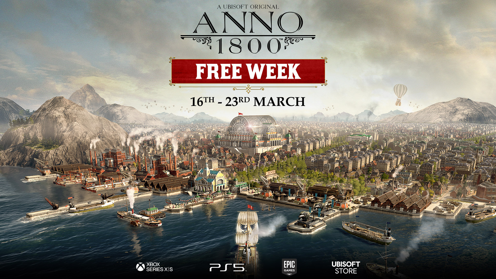 Play Anno 1800 For Free On PC and Consoles from March 16 to March 23